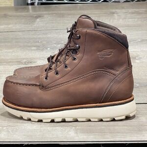 Red Wing Shoes Boots Womens Size 8 Brown Waterproof Work Vibram 2444 EH